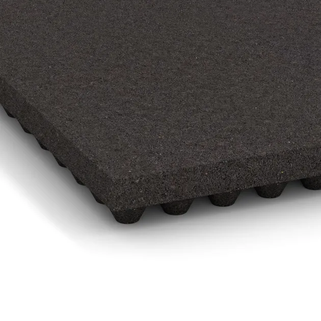 Detailaufnahme der Randausprägung von WARCO-Produkt 3643, Tappeto per scuderia di lusso, Format 1000 x 500 x 55 mm, Farbe Antracite.