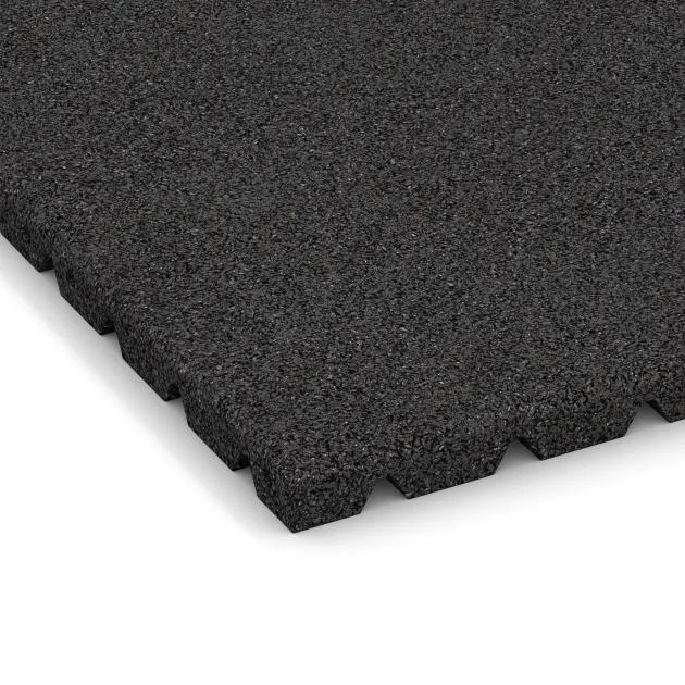 Detailaufnahme der Randausprägung von WARCO-Produkt 3977, Hunde-Liegematte, Format 500 x 500 x 30 mm, Farbe Anthrazit.