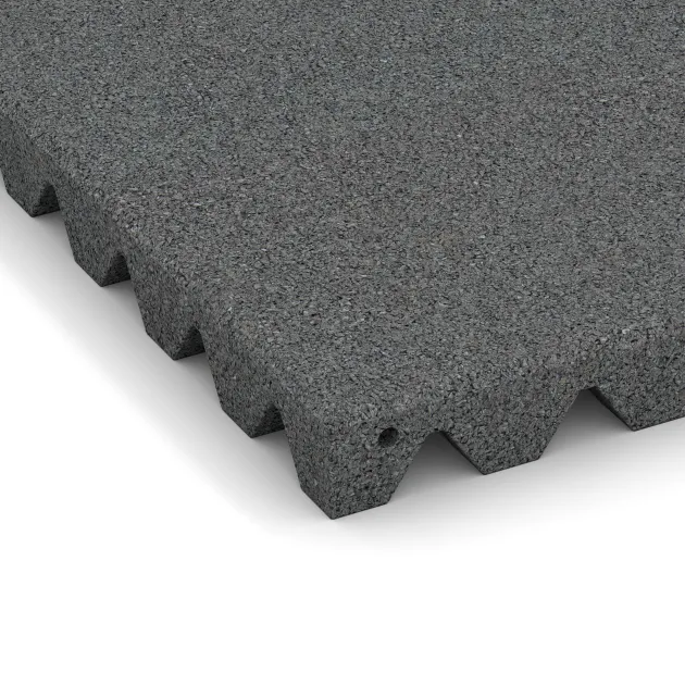 Detailaufnahme der Randausprägung von WARCO-Produkt 0657, Lastra di protezione murale, Format 500 x 500 x 45 mm, Farbe Grigio ardesia.