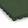 Detailaufnahme der Randausprägung von WARCO-Produkt 0692, Piastra antitrauma, Format 500 x 500 x 50 mm, Farbe Verde erba.