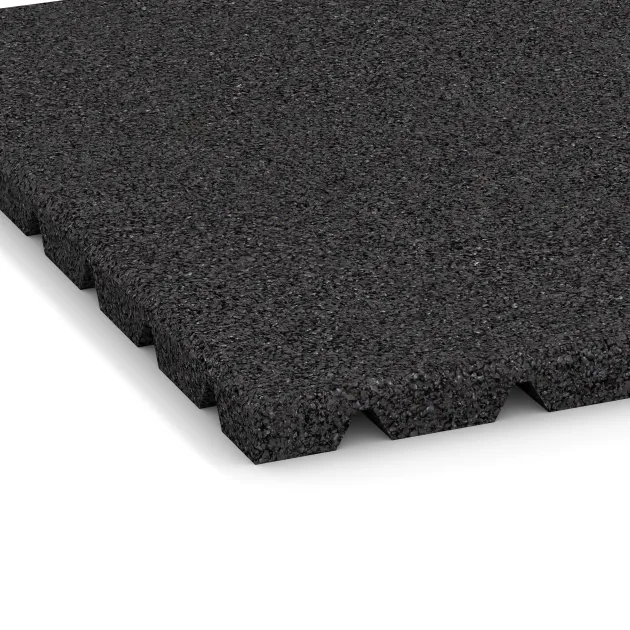Detailaufnahme der Randausprägung von WARCO-Produkt 0526, Lastra di protezione murale, Format 500 x 500 x 25 mm, Farbe Antracite.