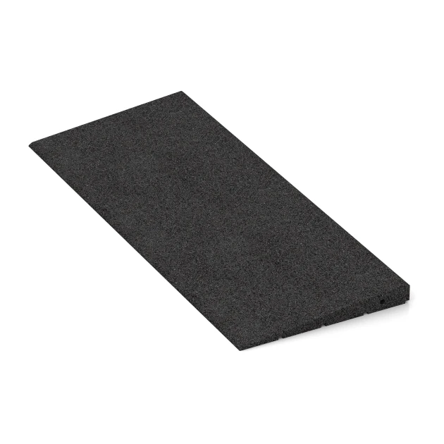 Detailaufnahme der Randausprägung von WARCO-Produkt 2388, Übergangsrampe 75 cm, Format 75 x 30 cm | 8 < 35 mm, Farbe Anthrazit.