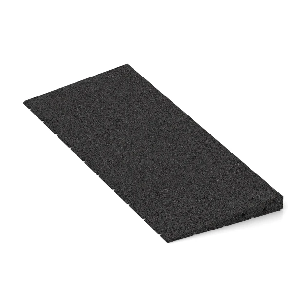 Detailaufnahme der Randausprägung von WARCO-Produkt 2428, Übergangsrampe 75 cm, Format 75 x 30 cm | 8 < 40 mm, Farbe Anthrazit.