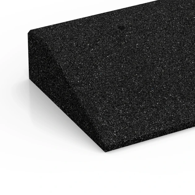 Detailaufnahme der Randausprägung von WARCO-Produkt 6602, Übergangsrampe, Format 100 × 25 cm | 1 < 9 cm, Farbe Anthrazit.