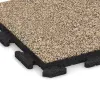 Detailaufnahme der Randausprägung von WARCO-Produkt 1305, Piastrelle per esterni Classic, Format 500 x 500 x 40 mm, Farbe Travertino.