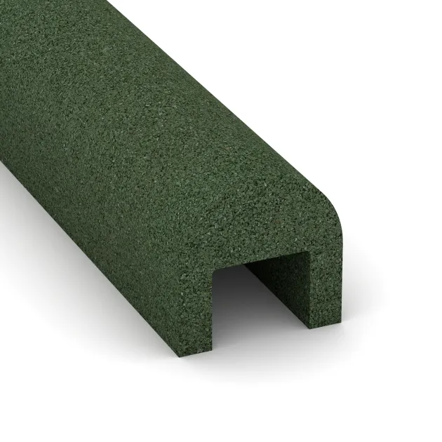 Detailaufnahme der Randausprägung von WARCO-Produkt 2582, Copertina flessibile, Format 1000 x 100 x 100 x 50 mm, Farbe Verde erba.