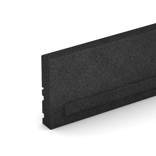 La vue détaillée sur les bords du produit WARCO 3784, Bordure technique, au format 100 × 5 × 25 cm, en couleur Anthracite.