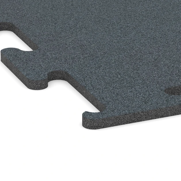 Detailaufnahme der Randausprägung von WARCO-Produkt 6159, Fitness Performance Elite Pavimento Sportivo, Format 100 x 100 x 1,5 cm | 1,00 m², Farbe Verde Felce.