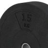Detailaufnahme der Randausprägung von WARCO-Produkt 6086, Bumper Plate, Format 15 kg | ø 45,4 x 8,61 cm, Farbe Antracite.