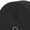 Detailaufnahme der Randausprägung von WARCO-Produkt 6090, Bumper Plate Slim, Format 25 kg | ø 45,4 x 11,38 cm, Farbe Antracite.