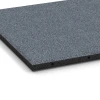 Detailaufnahme der Randausprägung von WARCO-Produkt 6290, Fallschutzplatten, Format 50 x 50 x 3 cm, Farbe Graphitgrau.