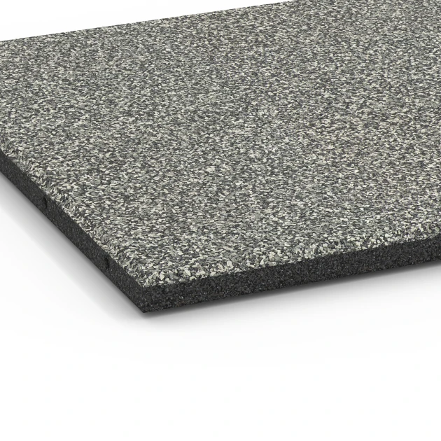 La vue détaillée sur les bords du produit WARCO 6355, Dalle terrasse Classic, au format 50 x 50 x 3 cm, en couleur Granit gris.