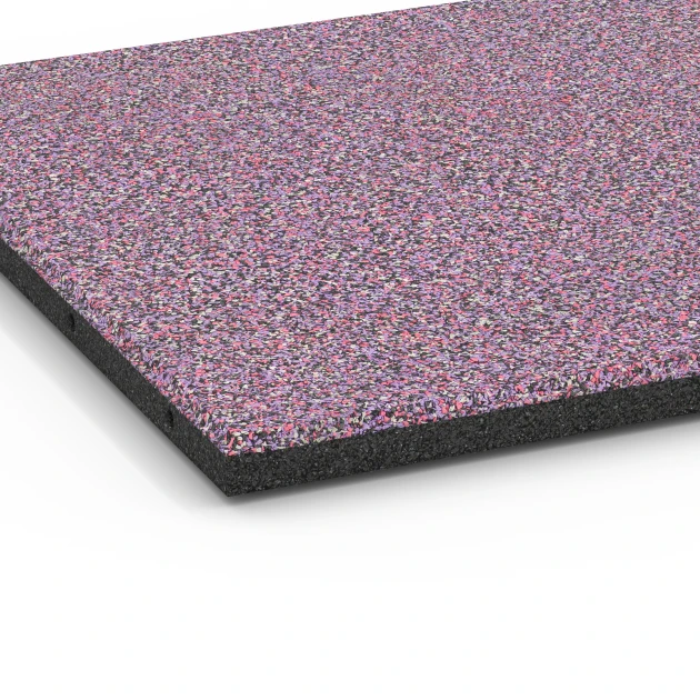Detailaufnahme der Randausprägung von WARCO-Produkt 6418, Piastrella antitrauma – 90 cm, Format 50 x 50 x 3 cm | 0,25 m², Farbe Lavanda.