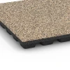 La vue détaillée sur les bords du produit WARCO 6437, Dalle amortissante – 160 cm, au format 50 x 50 x 4,8 cm, en couleur Travertin.