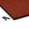 Detailaufnahme der Randausprägung von WARCO-Produkt 6248, Piastrella da terrazzo – 3 cm, Format 50 x 50 x 3 cm, Farbe Rosso mattone.