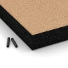 Detailaufnahme der Randausprägung von WARCO-Produkt 6234, Piastrelle antitrauma, Format 50 x 50 x 8 cm, Farbe Beige sabbia.