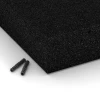 Detailaufnahme der Randausprägung von WARCO-Produkt 6174, Piastrelle antitrauma, Format 50 x 50 x 11 cm, Farbe Antracite.