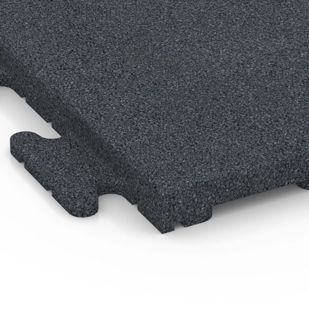 Detailaufnahme der Randausprägung von WARCO-Produkt 7055, Piastrella in gomma Linea, Format 50 x 50 x 3 cm | 0,25 m², Farbe Grigio ardesia.