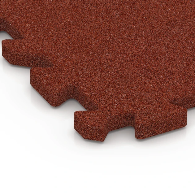 Detailaufnahme der Randausprägung von WARCO-Produkt 6989, Piastrelle per campi sportivi, Format 50 x 50 x 3 cm | 0,25 m², Farbe Rosso mattone.