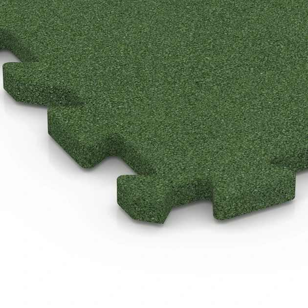Detailaufnahme der Randausprägung von WARCO-Produkt 6614, Poolunterlage, Format 50 x 50 x 3 cm | 0,25 m², Farbe Grasgrün.
