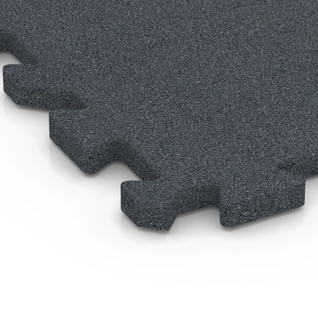 Detailaufnahme der Randausprägung von WARCO-Produkt 6992, Piastrella per palestra, Format 50 x 50 x 3 cm | 0,25 m², Farbe Grigio ardesia.