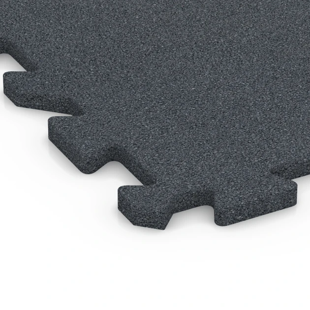 Detailaufnahme der Randausprägung von WARCO-Produkt 6986, Piastrella per palestra, Format 50 x 50 x 2 cm | 0,25 m², Farbe Grigio ardesia.