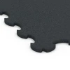 Detailaufnahme der Randausprägung von WARCO-Produkt 6377, Fitness-Bodenschutzmatte, Format 102,5 x 102,5 x 2 cm | 1,05 m², Farbe Anthrazit.