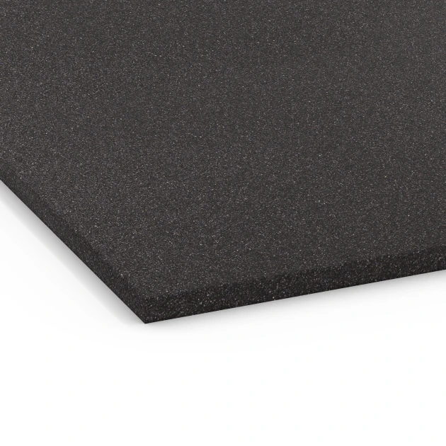 La vue détaillée sur les bords du produit WARCO 6656, Dalle de sous-couche Cl. 3, au format 104 x 104 x 1,8 cm, en couleur Anthracite.