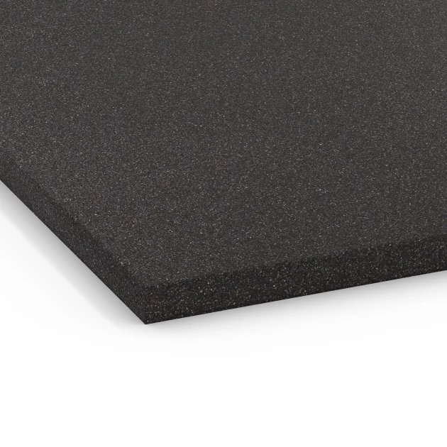 Detailaufnahme der Randausprägung von WARCO-Produkt 6658, Lastra di sottofondo Cl. 1, Format 104 x 104 x 2,7 cm, Farbe Antracite.