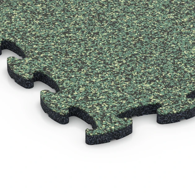 Detailaufnahme der Randausprägung von WARCO-Produkt 6753, Spielmatte, Format 44,6 x 44,6 x 1,8 cm, Farbe Englischer Rasen.