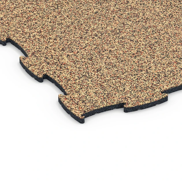 Detailaufnahme der Randausprägung von WARCO-Produkt 6835, Fitness Active Floor System, Format 97,1 x 97,1 × 1,8 cm, Farbe Terra Cotta.