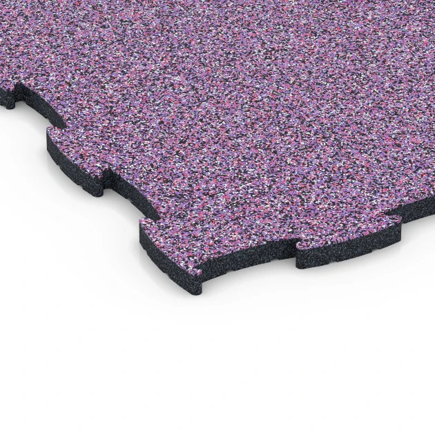 Detailaufnahme der Randausprägung von WARCO-Produkt 6855, Fitness Active pavimento, Format 97,1 x 97,1 x 2,8 cm, Farbe Lavanda.