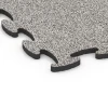 Detailaufnahme der Randausprägung von WARCO-Produkt 6887, Fitness Max Floor System, Format 98 x 98 x 2,8 cm, Farbe Granito grigio.