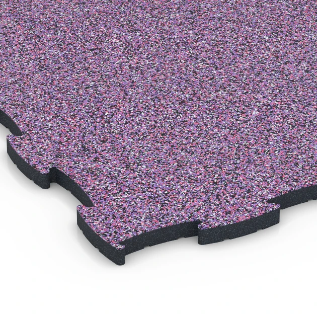 Detailaufnahme der Randausprägung von WARCO-Produkt 6891, Fitness Max Floor System, Format 97,1 x 97,1 x 2,8 cm, Farbe Lavanda.