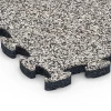 Detailaufnahme der Randausprägung von WARCO-Produkt 6815, Piastrella balcone in gomma, Format 28,9 x 28,9 x 1,8 cm, Farbe Granito grigio.