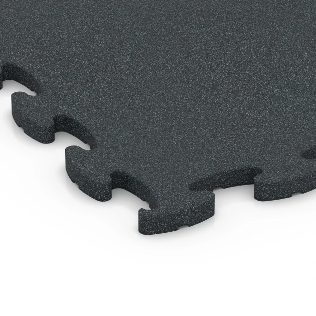 La vue détaillée sur les bords du produit WARCO 6966, Fitness Premium sol technique, au format 45,9 x 45,9 x 1,8, en couleur Anthracite.
