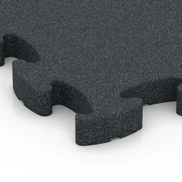 La vue détaillée sur les bords du produit WARCO 6967, Fitness Premium sol technique, au format 45,9 x 45,9 x 2,8 cm, en couleur Anthracite.