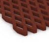 Detailaufnahme der Randausprägung von WARCO-Produkt 7010, Griglia antitrauma prato, Format 100 x 100 x 4 cm, Farbe Rosso mattone.