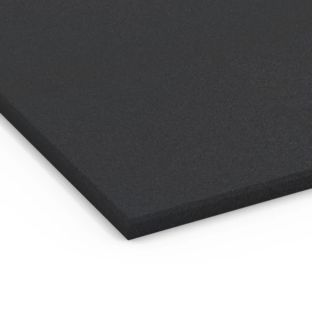 La vue détaillée sur les bords du produit WARCO 7074, Fitness Performance Basic revêtement sportif, au format 100 x 100 x 2 cm | 1,00 m², en couleur Anthracite.