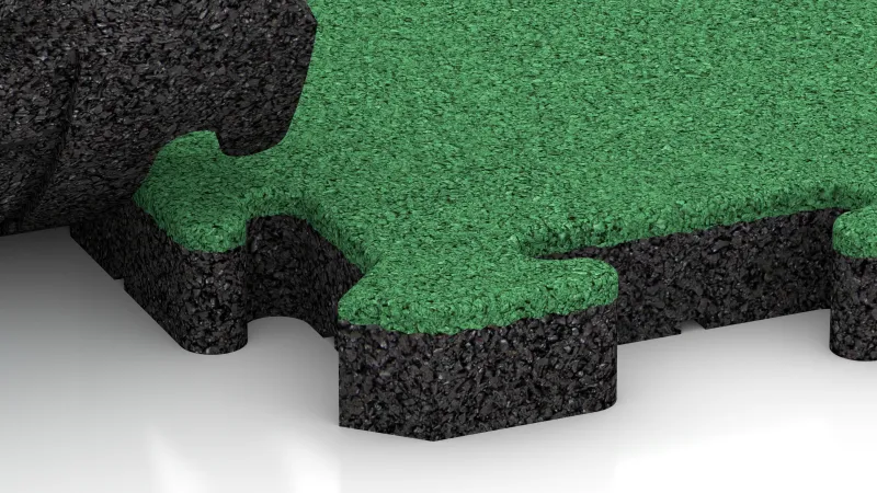 Puzzleverbindung mit leicht gerundeter Fase