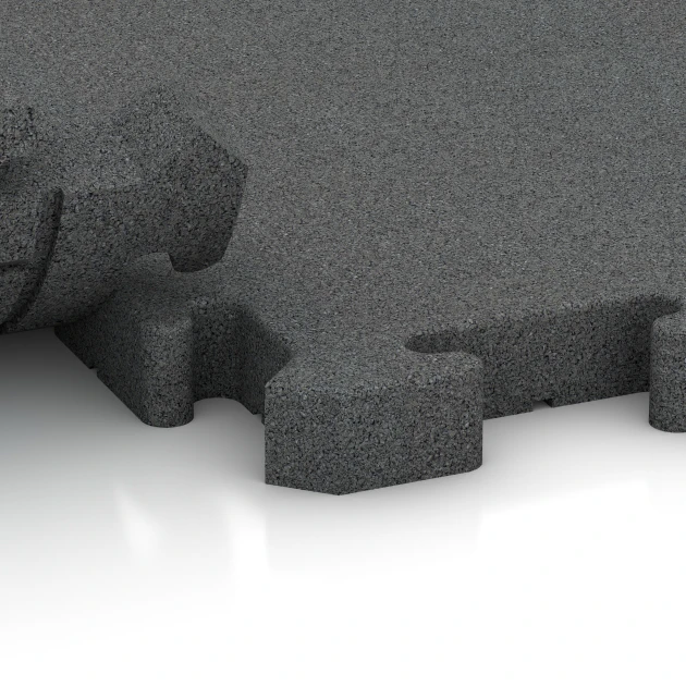 Großaufnahme vom Verbindungssystem von WARCO-Boden 6081 - Piastrella evento per esterni im Farbdesign Grigio ardesia. Abmessungen 100 x 100 x 4 cm | 1,00 m².