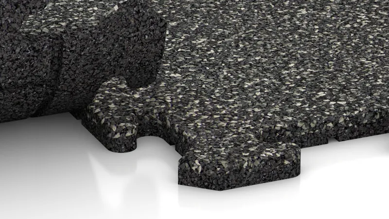 Assemblage puzzle avec chanfrein légèrement arrondi