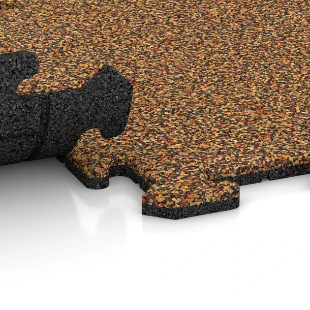 Le gros plan sur le système de connexion des revêtements de sol WARCO 3873 - Dalle polyvalente pour chiens en couleur Terracotta. Les dimensions 50 x 50 x 1,8 cm | 0,25 m².