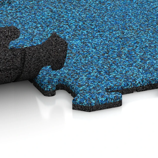 Großaufnahme vom Verbindungssystem von WARCO-Boden 5681 - Pavimento a incastro Indoor im Farbdesign Atlantico. Abmessungen 50 x 50 x 1,8 cm | 0,25 m².