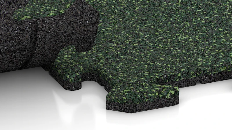 Connexion puzzle avec chanfrein légèrement arrondi