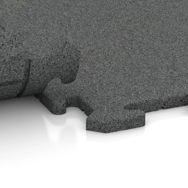 Großaufnahme vom Verbindungssystem von WARCO-Boden 0367 - Treppenbelag im Farbdesign Schiefergrau. Abmessungen 100 x 100 x 1,8 cm | 1,00 m².