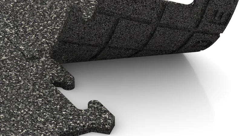 Assemblage puzzle avec chanfrein légèrement arrondi