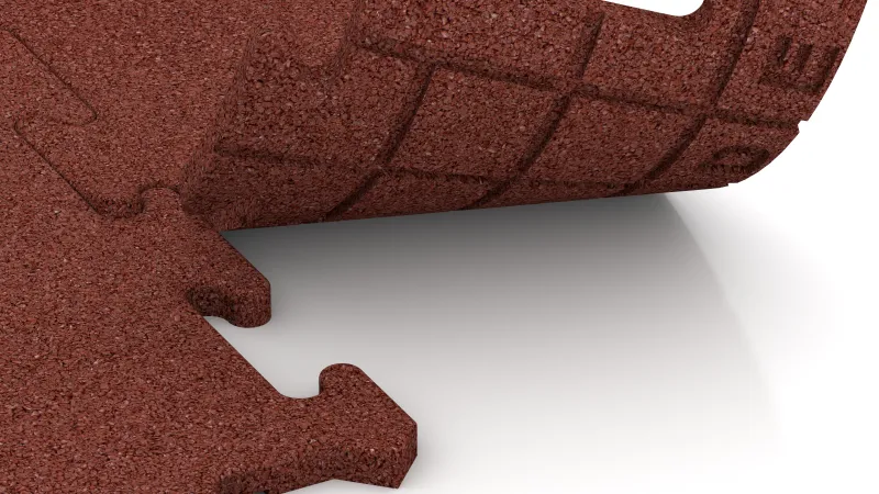 Assemblage puzzle avec chanfrein légèrement arrondi