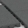 Großaufnahme vom Verbindungssystem von WARCO-Boden 0657 - Lastra di protezione murale im Farbdesign Grigio ardesia. Abmessungen 500 x 500 x 45 mm.