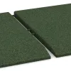 Großaufnahme vom Verbindungssystem von WARCO-Boden 0423 - Lastra laterale (uno lato smussato) im Farbdesign Verde erba. Abmessungen 500 x 500 x 30 mm.